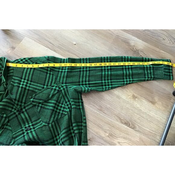 I.N.C. - MENS GREEN/BLACK LONG SLEEVE BUTTON FRONT CASUAL DRESS SHIRT SIZE LARGE - Picture 5 of 7